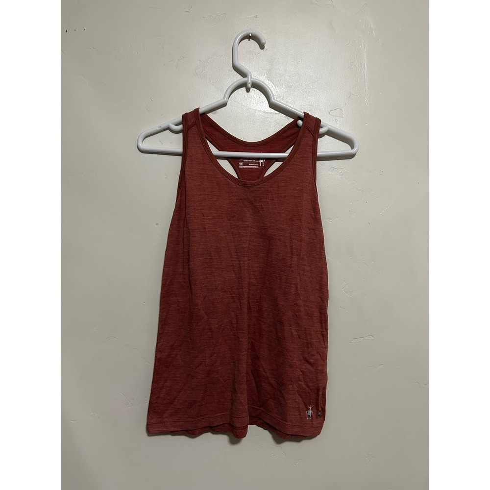Smartwool Merino Sport 150 Tank Top Womens XS Rust pinkHeather Racerback Hiking